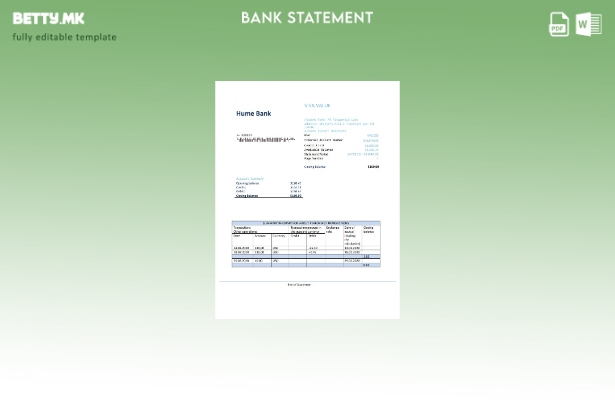 Модерен стил на Австралија Humebank шаблон за изјава за доказ за адреса